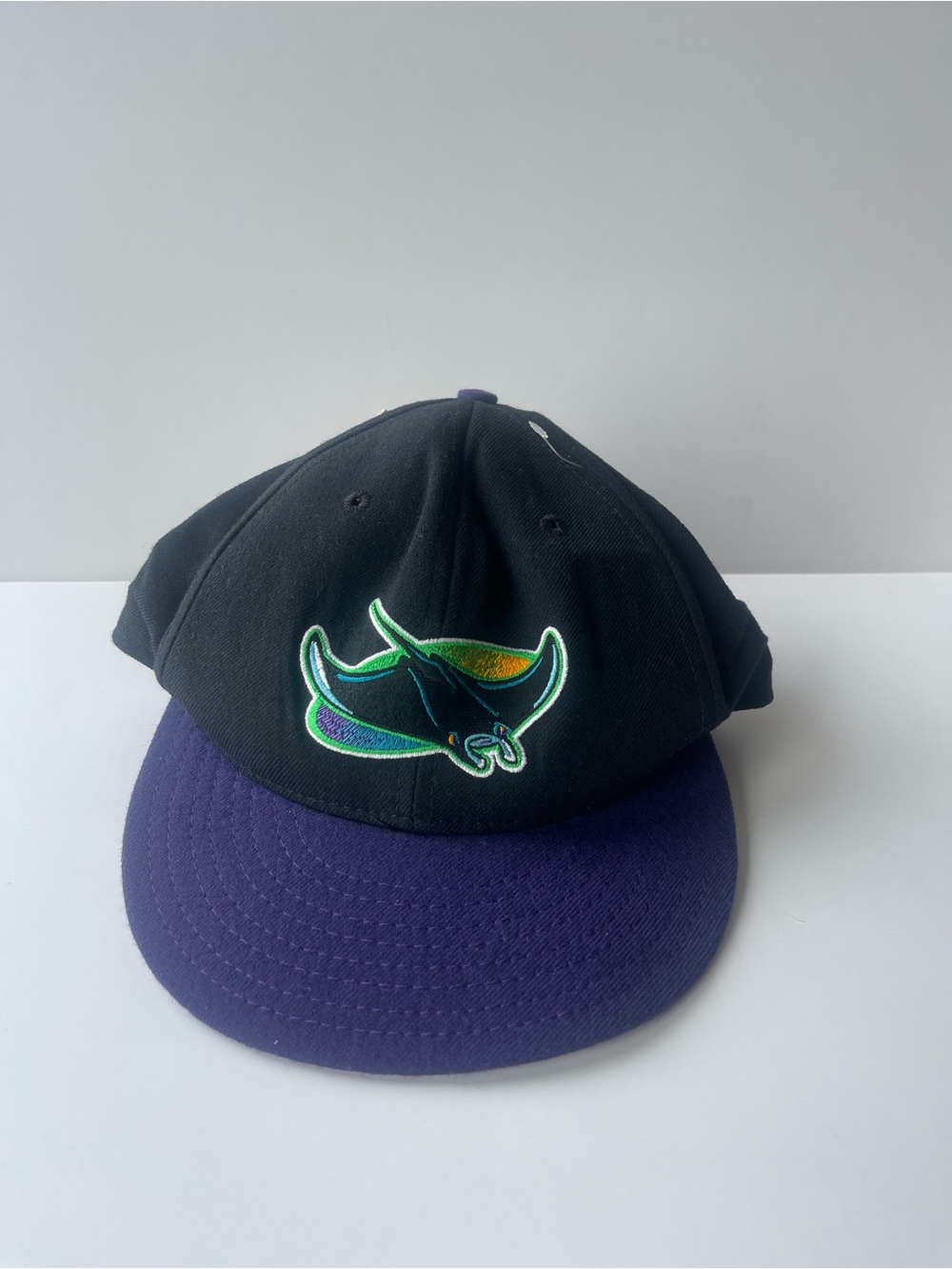 VTG Tampa Bay Devil Rays Hat New Era 5950 Diamond Collection Wool Size 7 1/8